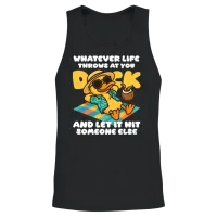 Chill Duck Quotes – Funny Relaxed Duck Unisex Tank Top - Black – 2