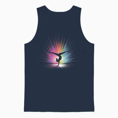 Gymnastik Geschenk Damen Mädchen Kinder Rhythmische Turnen Unisex Tank Top - Navy