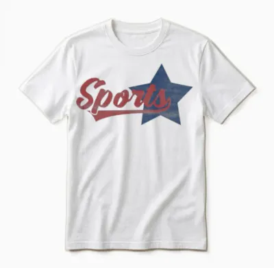 Sports Vintage Retro Lettering Unisex T-Shirt - White