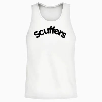 Scuffers Hoodie for Men and Women Unisex Tank Top - White