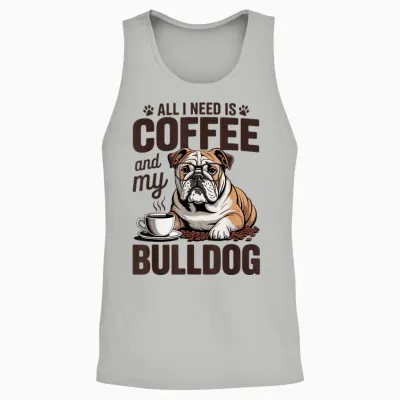 Chien Bouledogue Anglais Unisex Tank Top - Ash