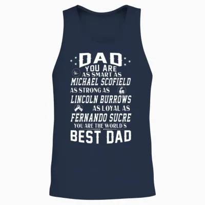 Prison Break Dad Michael Scofield Lincoln Burrows Unisex Tank Top - Navy