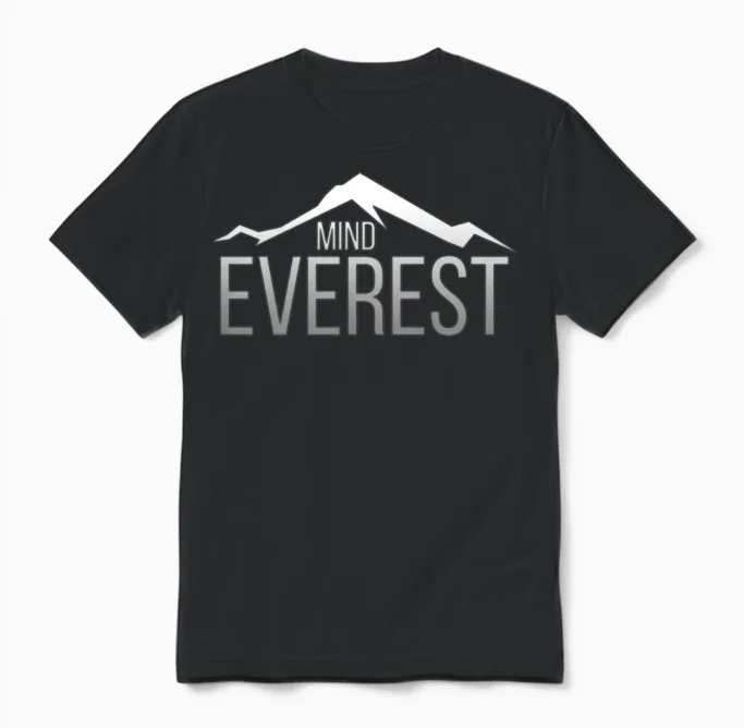 Hiking Mountain Mount Everest Mind Unisex T-Shirt in Black