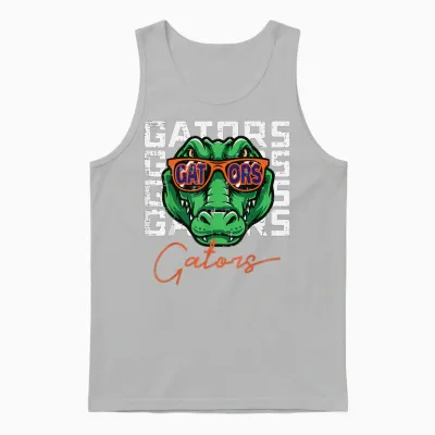 Gator Sunglasses Women Kids Boys Girls Men Youth Teen Unisex Tank Top - Ash