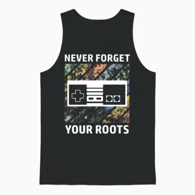 Retro Gamer Video Games Saying Unisex Tank Top - Black