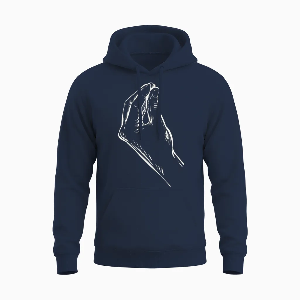 Funny Italian Hand Gesture Italy Italiano Unisex Hoodie in Navy