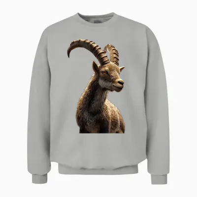Steinbock Ziege Bock Alpensteinbock Capricorn Süße Ziegen Unisex Sweatshirt - Ash