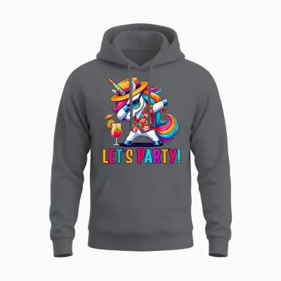 Party Outfit, Unicorn | Women & Men | Party Unicorn, Unicorn Unisex Hoodie - Charcoal
