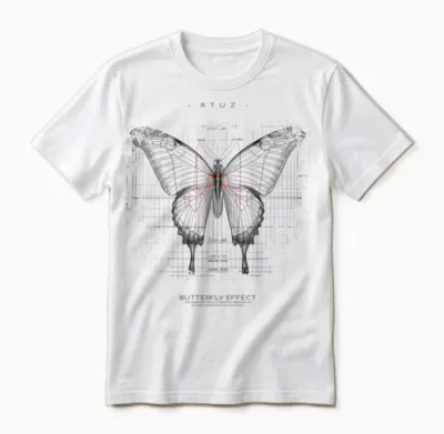 Butterfly Effect T-Shirt, Black Unisex T-Shirt - White