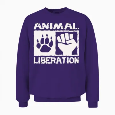 Animal Liberation Unisex Sweatshirt - Purple