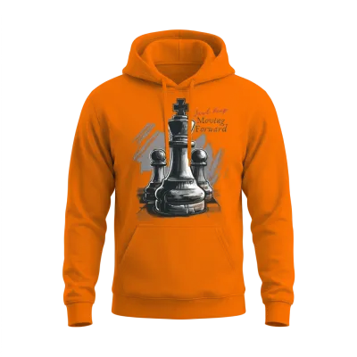 Chess Just Keep Moving Forward Unisex Hoodie - Safety Orange