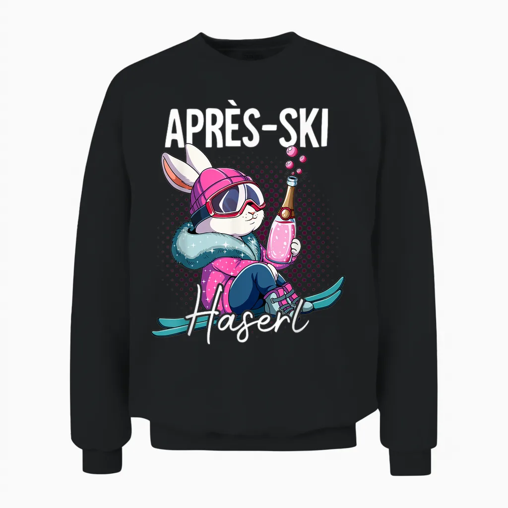 Apres Ski Haserl T-Shirt, Black Unisex Sweatshirt in Black