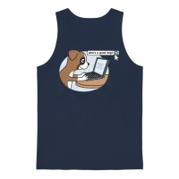 Who Is a Good Dog Boxer Dog — Lovers Gift Unisex Tank Top - Navy – 1