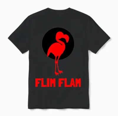 Flam Flim Flam Flamingo Unisex T-Shirt - Black