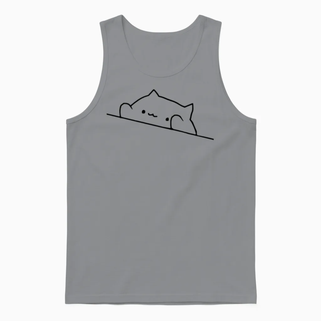 Bongo Cat Funny Lovers Gift Unisex Tank Top in Sport Grey