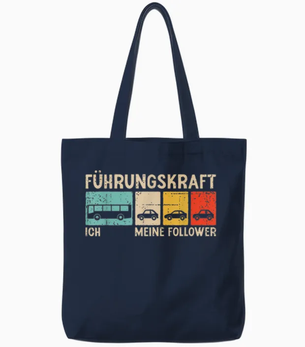 Führungskraft Linienbus Ich Meine Follower Busfahrer Tote Bags in Navy