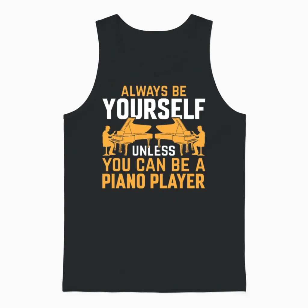 Piano Musician Pianist - Funny Piano Player Unisex Tank Top in Black