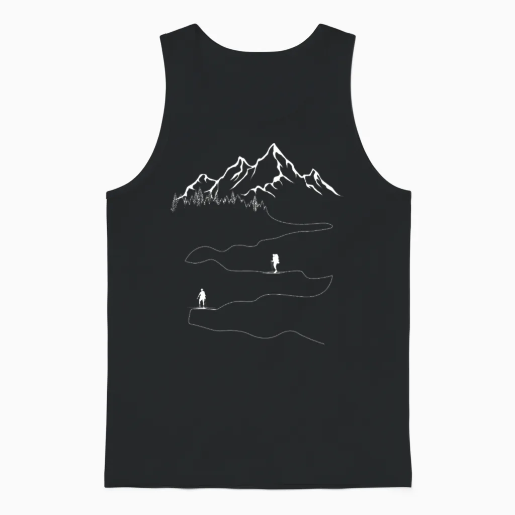 Hiking - & Outdoors Unisex Tank Top in Black