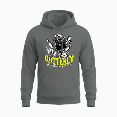 Bowling Gutterly Ridiculous Unisex Hoodie - Graphite Heather