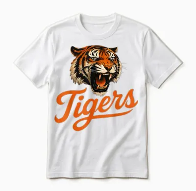 Retro Tigers Throwback Style Classic Gift for Men Women Unisex T-Shirt - White