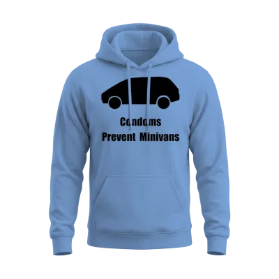 Prevent Minivans Funny Unisex Hoodie - Carolina Blue