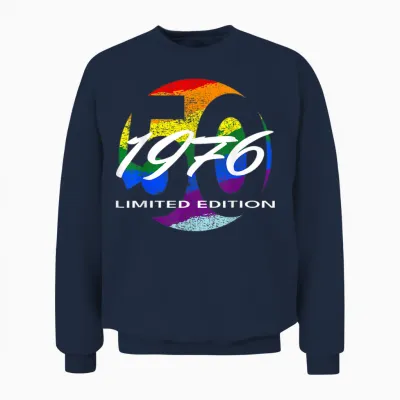 50th Birthday Man Woman 50 Years 1976 Funny Gift Unisex Sweatshirt - Navy
