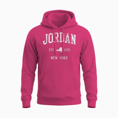 Jordan Ny Vintage Athletic Sports Js01 Unisex Hoodie - Heliconia