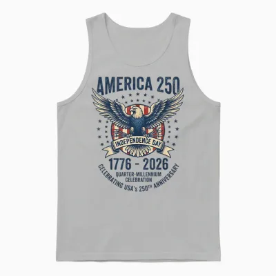 Anniversaire Américain, états-Unis, 1776-2026, Quarter Millennium 250 Unisex Tank Top - Ash