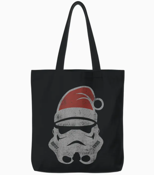 Star Wars Christmas Stormtrooper Holiday Tote Bags in Black