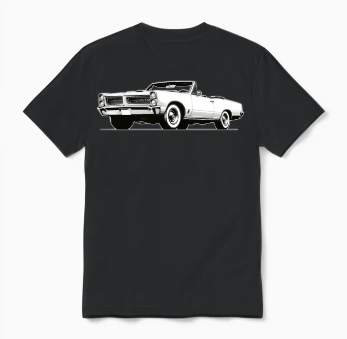Vintage 1964 Pontiac Gto Convertible Classic Car A Unisex T-Shirt in Black