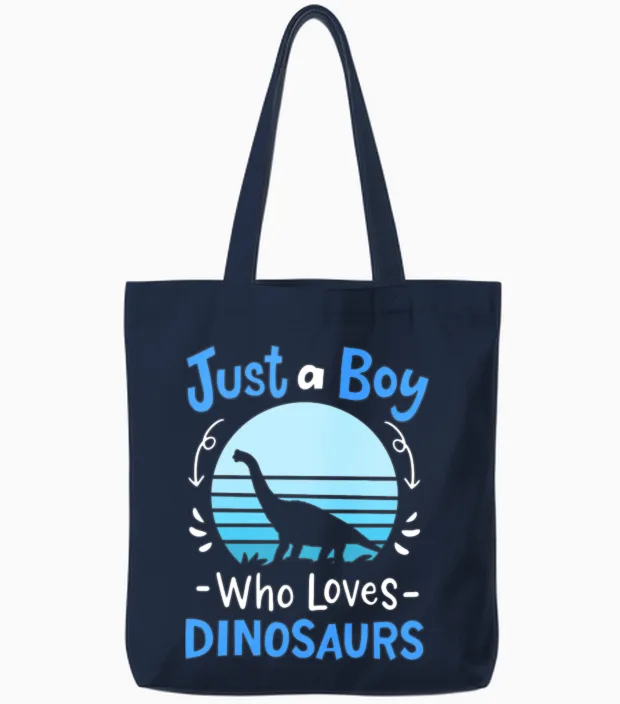 Dinosaurs Dinosaur Lover Retro Tote Bags in Navy