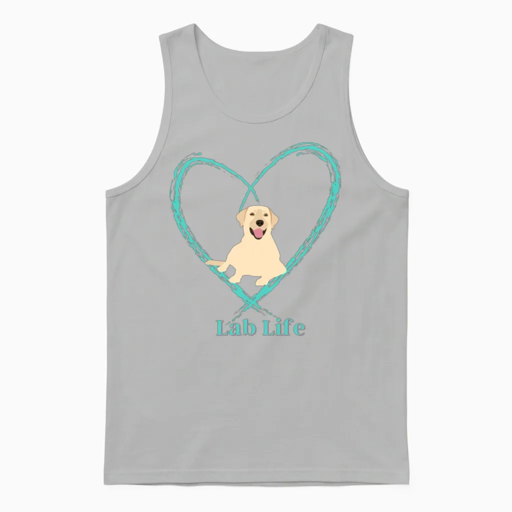 Yellow Lab Life Unisex Tank Top in Ash