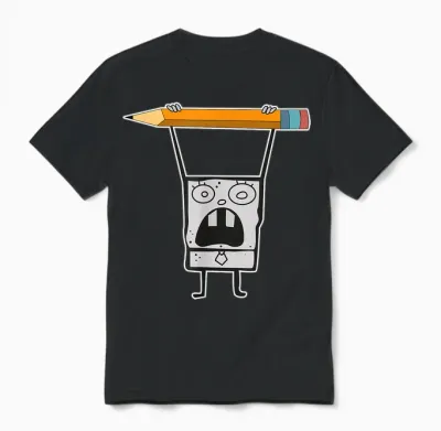 Mademark X Spongebob Squarepants - Doodlebob Is the Greatest! Unisex T-Shirt - Black