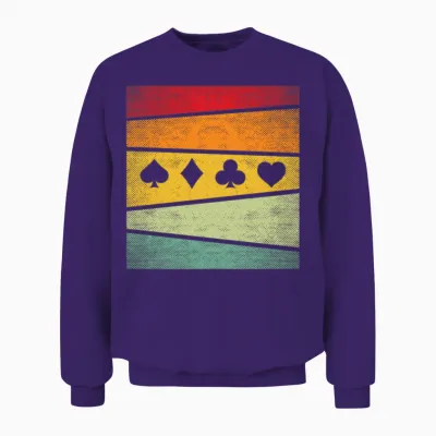 Poker Retro Unisex Sweatshirt - Purple