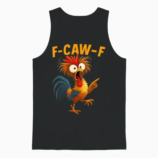 F Caw F Rooster Funny Bird Fcawf Chicken Whisperer Fawk Off Unisex Tank Top - Black
