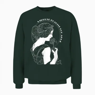 Liberté, Egalite, Fckafde White Unisex Sweatshirt - Forest
