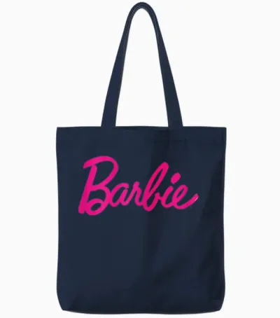 Barbie Official Barbie Logo Multi Colour Tote Bags - Navy