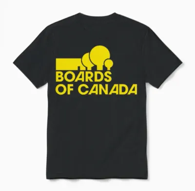 Boards of Canada Logo Yellow Unisex T-Shirt - Black