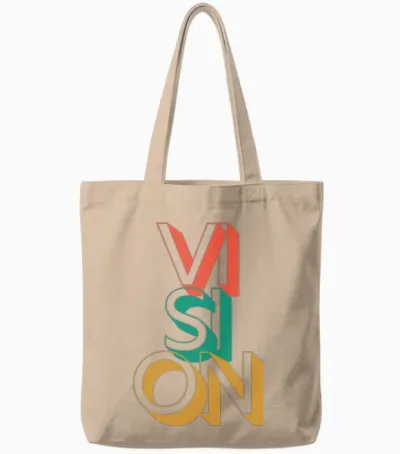 Retro Vision Tote Bags - Natural