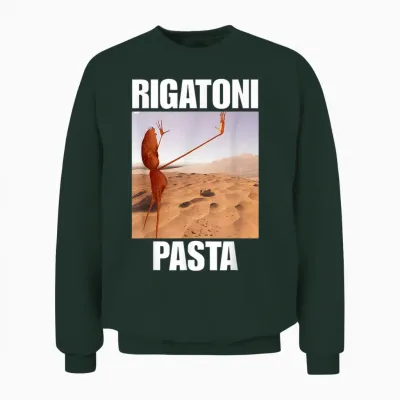 Marcus the Worm Rigatoni Pasta Unisex Sweatshirt - Forest