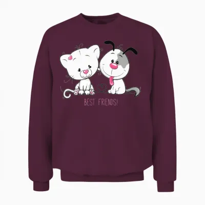 Best Friends Unisex Sweatshirt - Maroon