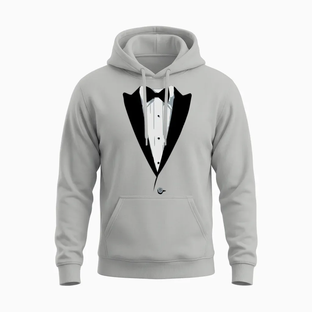Custom Color Tuxedo Unisex Hoodie in Ash