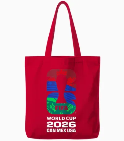 Kids Fifa World Cup26 Fifa Host Country Logo Flags Tote Bags - Red