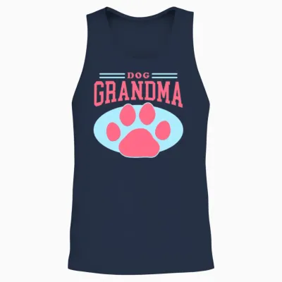 Dog Grandma Dogs Owner Unisex Tank Top - Navy