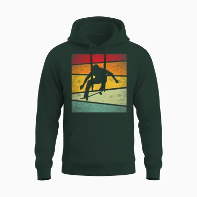 Skating Retro Unisex Hoodie - Forest