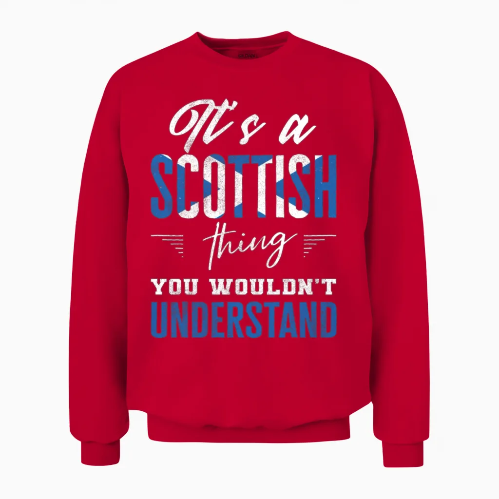 Scottish , Scottish Heritage, Scotland Unisex Sweatshirt in Red