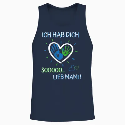 Ich Hab Dich Lieb Mama - Für Jungen Und Mädchen Muttertag Unisex Tank Top - Navy