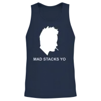 Jesse Pinkman Aaron Paul Mad Stacks Yo Breaking Unisex Tank Top - Navy – 2