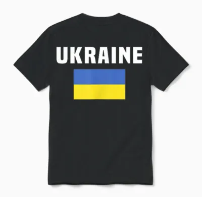 Drapeau De Poche Ukraine Pour Soutenir La Fierté Ukrainienne Unisex T-Shirt - Black