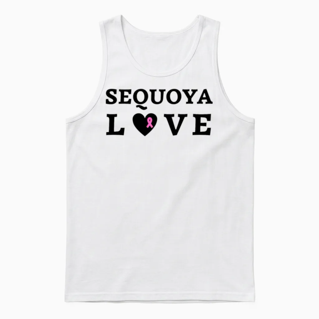 Wilkinsi Designs Sequoya Love No Initial Unisex Tank Top in White